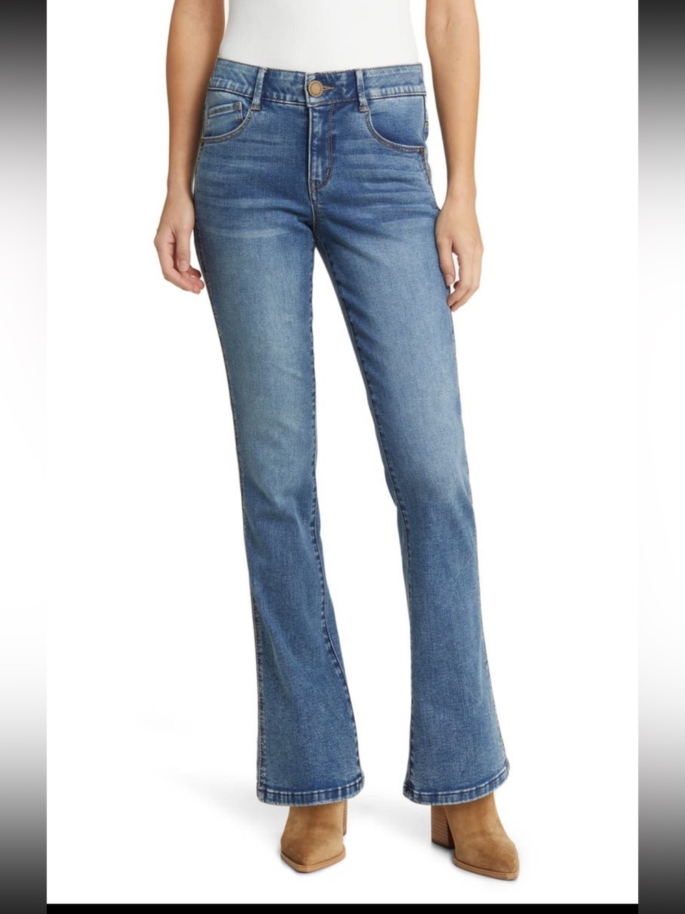 Wit & Wisdom Itty Bitty Bootcut Jeans Light Wash Petite Size 6P